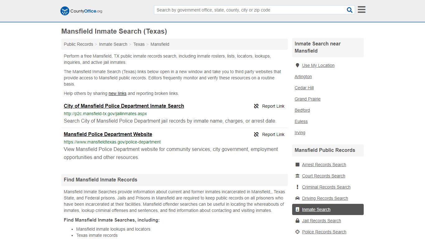 Inmate Search - Mansfield, TX (Inmate Rosters & Locators)